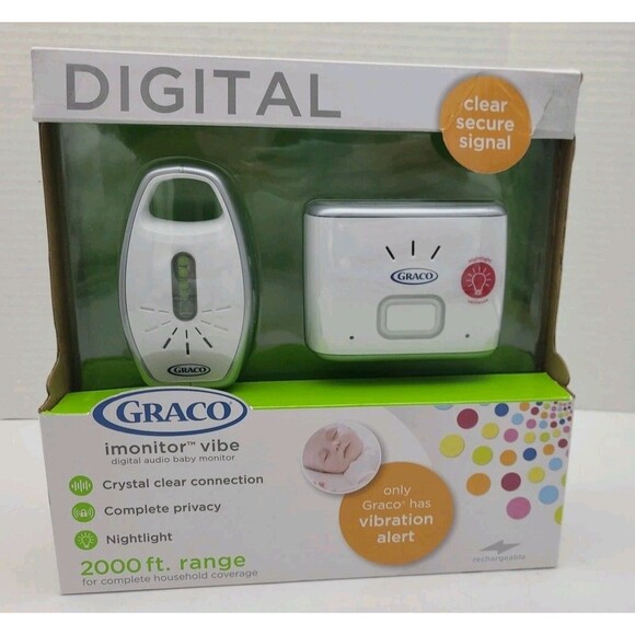Graco Baby IMonitor Vibe Alert Digital Audio 2000 ft Range Rechargable - Picture 1 of 7